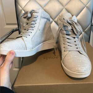 NWT Gentle souls high top sparkly sneakers